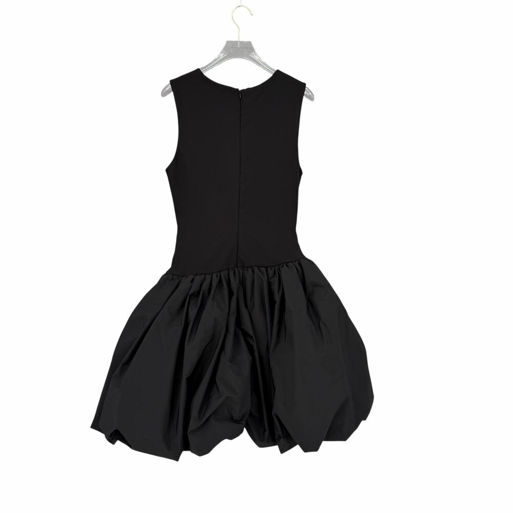 Mac Duggal NEW Black Sleeveless Crepe Bubble Skirt Formal Party Mini Dress - Picture 6 of 11
